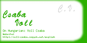 csaba voll business card